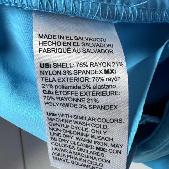 Chico’s 1R Pull-On Pants | Sky Blue Stretch Trousers Size 8R R - Picture 5 of 7